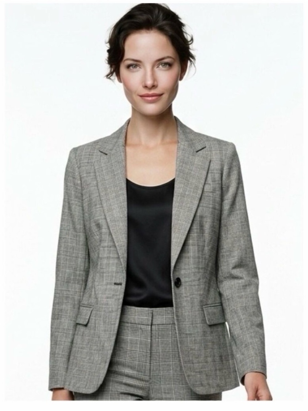 Pendleton Vintage Plaid 100% Virgin Wool Single Button Blazer Jacket Sz 10